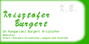 krisztofer burgert business card